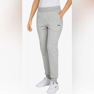 Fila ladies heavyweight fleece joggers heather gray